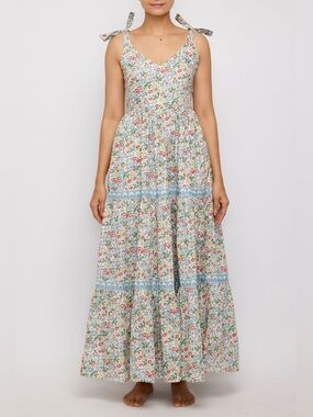 Daydress Grace Dress Fleures Garden Floral Tie-Shoulder Maxi Dress M NWT